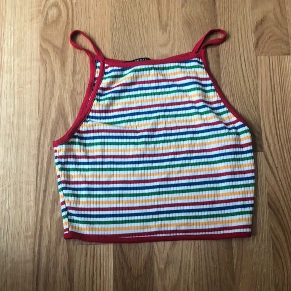 Forever 21 Tops Forever Rainbow Striped Crop Top Poshmark